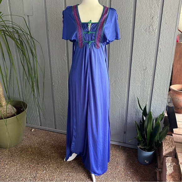 Vintage Dresses & Skirts - Mr Darren Vintage Blue Maxi Dress Spring Summer Vacation Mexican Boho Empire